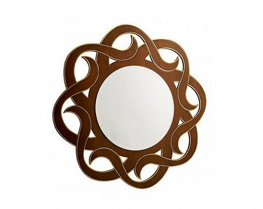 Зеркало Франческо настенное круглое в раме из массива дерева - фото 3