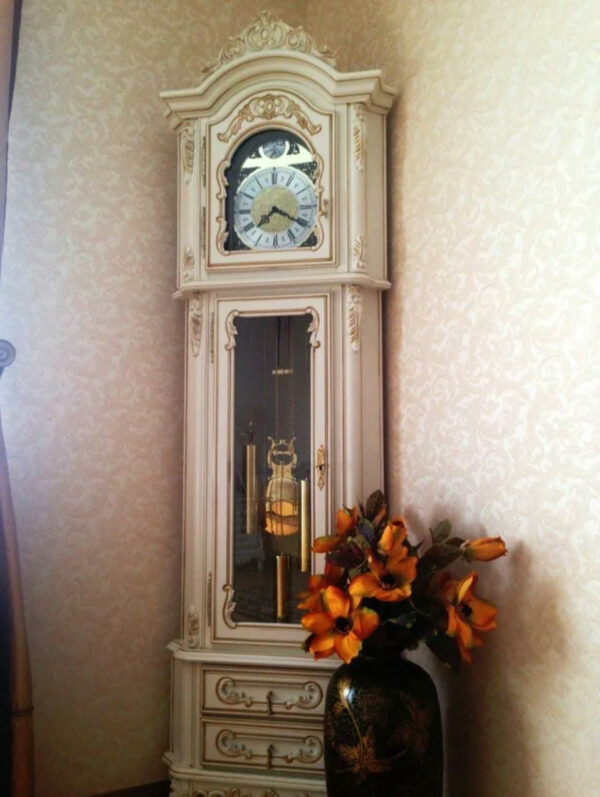 Часы угловые Клеопатра Simex из массива дерева с механизмом - фото 7